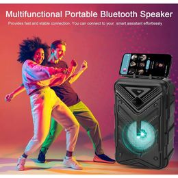 Enhance Your Home and Outdoor Parties with this Bluetooth Speaker IPX5 Waterproof Speaker Featuring HD Sound, RGB MultiColors, Rhythm Lights, 8 Hours Playtime