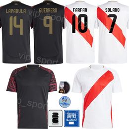 Peru 24 25 Copa America 10 PENA Soccer Jersey National Team 8 QUISPE 23 GRIMALDO 16 CARTAGENA 17 ADVINCULA 14 LAPADULA 15 CASTILLO 9 GUERRERO Football Shirt Kits Mens