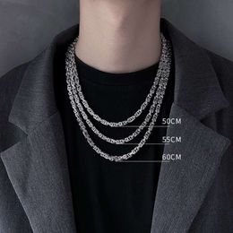 designer necklace Titanium Steel Emperor Chain Necklace for Mens Fashion Versatile Colourless Hip Hop Cuban Neckchain 6MM Thick Chain Accessories
