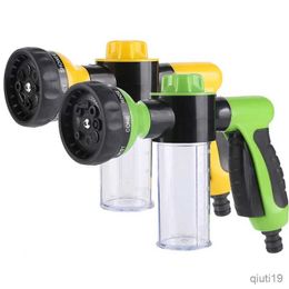 Sprayers Multifunctional Adjustable Mode Water Guns Nozzle Hose Washer Garten Watering Jet Sprayer with Foam Container Fertilizer Tools