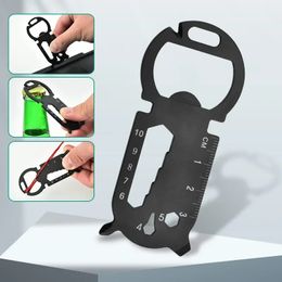 Outdoor Multitools EDC Stainless Steel Keychain Survival Gear Gadget Bottle Opener Multi Pocket Tool Pendant Keyring 1pc