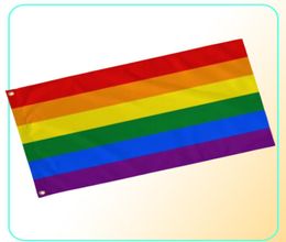 Custom Rainbow LGBT Pride Gay Flags Cheap 100Polyester 3x5ft Digital Printing huge giant large Flags Banners299b6352089