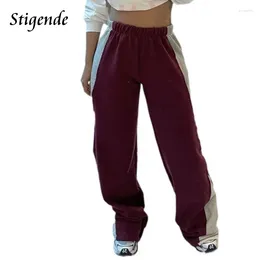 Women's Pants Stigende Patchwork Wide Leg Sweatpants Women Loose Palazzo Casual Baggy Trousers For Ladies