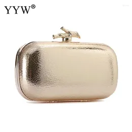 Evening Bags Pu Leather Clutch Bag Solid Colour Branch Shape Buckle Fashion Dress Dinner For Cellphone Lipstick Wedding