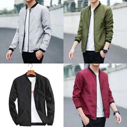 Big Size 4XL Mens Spring Summer Jackets Casual Thin Male Windbreakers College Bomber Black Windcheater Hommes Varsity Jacket