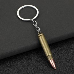 bullet model alloy metal keychain pendant accessories pendant key chain ring