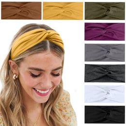 Accessories Turban Headbands for Women Boho Wide Women's Headbands for Hair Non Slip Twist Head Bands Headwraps Short Hair Stretchy Thick Fash