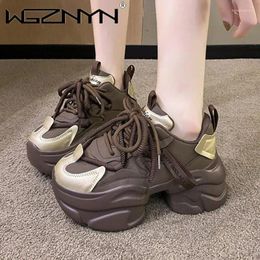 Casual Shoes Luxury Women Chunky Sneakers Designer Winter Dad High Platform Ulzzang Leather Autumn Sport Woman