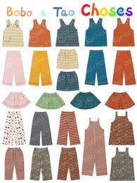 Clothing Sets 2024SS ARRIVAL KIDS MP Boys Girls Rickrack A-Pant Apron Top Swing Set Dress Circle Skirt Bell