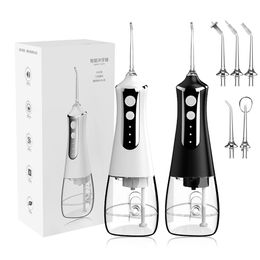 Dental Oral Irrigator Water Flosser Pick for Teeth Cleaner Thread Mouth Washing Machine 5 Nozzles 300ml Dental Floss Jet 240403