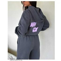 Hoodies Designer White Women Tracksuits Two Pieces Sets Sweatsuit Autumn Female Hoody Pants with Sweatshirt Ladies Loose Jumpers Woman ClothesWVVH