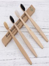 MOQ 20pcs Natural Pure Bamboo Toothbrush Portable Soft Hair Tooth Brush Eco Friendly Brushes Oral Cleaning Care Tools2182229