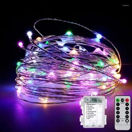 Strings LED Lights Garland Battery-Operated Remote Control Fairy Light Christmas Decoration Year's Wedding Party Xmas Decor