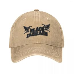 Ball Caps Start The Job Heavy Music Baseball Cap Sabbath Group Distressed Denim Washed Hat Outdoor Travel Adjustable Fit Sun