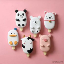 Fridge Magnets Cartoon Cute Animal Kitchen Refrigerator Magnet Resin Fruit Popsicle Ice Cream Home Decoration Multicolor Optional