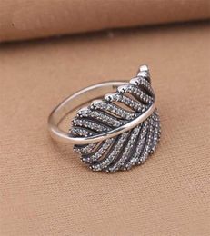 925 Sterling Silver Rings Light As A Feather Clear Cz Wedding Fashion Jewelry Compatible with European 2112179754575