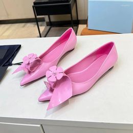 Dress Shoes Spring Elegant Female High Heels Flower Decor Pointed Toe Ladies Pumps Shallow Mouth Design Good-Looking Single