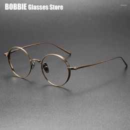 Sunglasses Frames Glasses Frame Men Small Round M3087 Japanese Handmade Ultralight Titanium Prescription Eyeglasses Women Myopia Eyewear