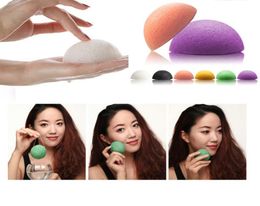 Selling Natural Konjac Konnyaku Facial Puff Face Wash Cleansing Sponge Green Makeup Beauty Tools1152240