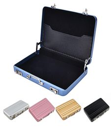 Mini Password Box Style Card Holder Business Bank Card Case Fashion Briefcase ID Holder Aluminium Credit Card Holders8642124