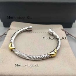 Bracelet Dy Davidjersey Twisted Designer Top Trending Gifts Women Diamond Fashion Versatile Twist Bracelets Luxury 925 Sterling Silver Jewellery Set Plated 659