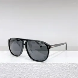 Sunglasses Double Bridge For Men Women 2024 Acetate Female Designer FT1026 Women's Glasses The Sun
