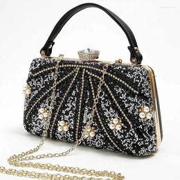 Evening Bags Full Diamonds PU For Women Geometric Rhinone Phone Purse Chain Shoulder Bag Bride Wedding Party Day Clutches