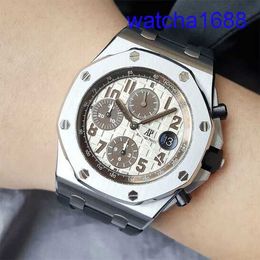 Swiss AP Wrist Watch Royal Oak Offshore Series Swiss Automatic Mechanical 42mm Steel Date Timing Display Waterproof Luminous Leisure Business 26470ST.OO.A801CR.01