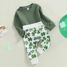 Clothing Sets Toddler Baby Boy St Patricks Day Outfit Mama S Lucky Charm Long Sleeve Sweatshirt Top Jogger Pants 2Pcs Set