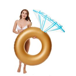 Diamond Inflatable Beach Swimming Ring Pool Floating Ring Adult Water Party Fun Toy Swimming Triangle Diamond Swimming Ring 240412