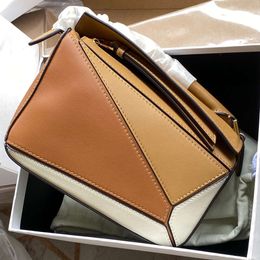 Bags Texture Niche Crossbody Autumn Winter Blocking Mini Puzzle Milk Tea Geometric