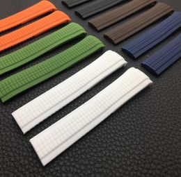 Watch Bands Brand Quality 21mm Rubber Watchbands For Aquanaut Series 5164a 5167a001 Strap Band Belt Black Whtie Green247r5501121
