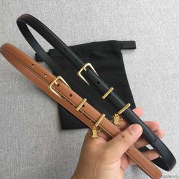 Top Quality Leather Belt Fashion Classic Gold Needle Buckle Women Casual Belts Width 1.8/2.3cm Famous Designer Brand Waistband Trio M8zw