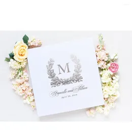 Party Supplies Personalized Modern Wedding Guest Book Landscape Foil Baby Shower Gold Bachelorette Instant Po Booth