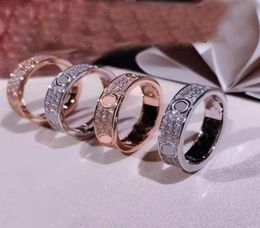 Stainless steel Wedding Brand Designer lovers Ring for women Men Luxury Engagement Rings men jewelry Gifts Fashion Ring4280276
