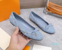 Designer -ballet Best-quality Leather Loafers Patchwork Flat Flats Dress for Women