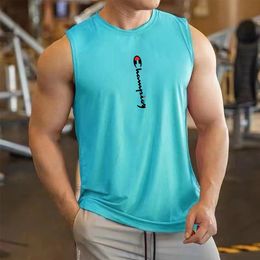 Fitness Sports Tank Tops Men Gyms Workout Sleeveles Shirt Male Summer Loose Undershirt basketball Running men Vestank top y2 240416