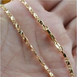 Chains Chains Exquisite Fashion 18K Gold Filled Necklace For Women Men Size 1630 Inch Jewellery Chain Wholesale