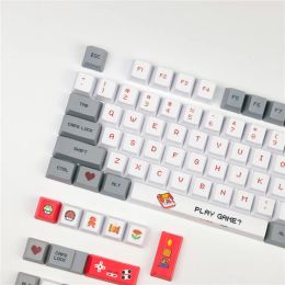 Accessories 1 Set FC Theme Keycap PBT Dye Subbed Key Caps For MX Switch Mechanical Keyboard OEM Profile