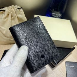 Luxury Designer Genuine Leather Men's Wallet Original Top Quality Back Card Slot Casual Pocket Button Purse Fashion Women's Short Handbag Cowhide Mini Wallets