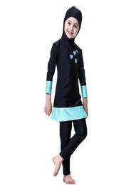 3 Piece Girls Muslim Full Body Swimsuit Modest Swimwear Burkini Islamic Beachwear Swimming Costumes Islamic Hijab Islam Burkinis1940781