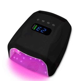 96W Rechargeable Nail Lamp with Handle Professional Red Light Nail Glue Baker Cordless Manicure Light Wireless Nail UV LED Lamp 228025387