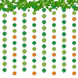 Party Decoration St. Patrick's Theme Shamrock Round Shape Pull Strip Hanging Supplies