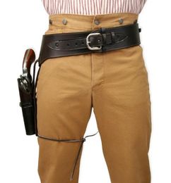 Party Masks Wild West Hip Gun Belt Holster Old Western Cowboy Leather Pistol Revolver Holder Fast Draw Rig Pirate Cosplay Gear For3074152