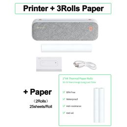 Printers A4 Paper Printer Thermal Transfer Wirless Printer Mobile 210mm Mini Mobile Photo Printer USB BT Connection with Android iOS