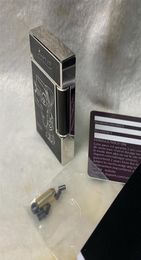 ST lighter Bright Sound Gift with Adapter luxury men accessories silver color Pattern Lighters pz30763655293