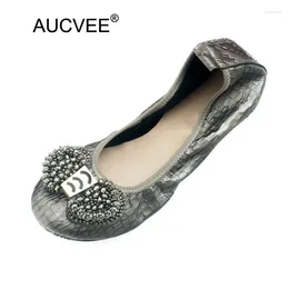 Casual Shoes Plus Size 34-44 Women Ballet Flats Genuine Leather Loafers Shallow Mouthe Ladies Work Slip On Bow Simple