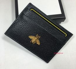 Genuine Leather Small Wallets Holders Women Metal Bee Bank Package Coin Bag Card ID Holder purse women Thin Wallet Poc2237911