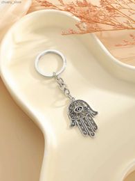 Keychains Lanyards 20pcs Eye Hamsa Palm Protection Charm Keychain Y240417