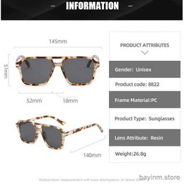 Sunglasses Fashion Pilot Sunglasses Women Men Retro Leopard Oversized Sun Glasses New Brand Gradient Lens Driving Eyeglasses